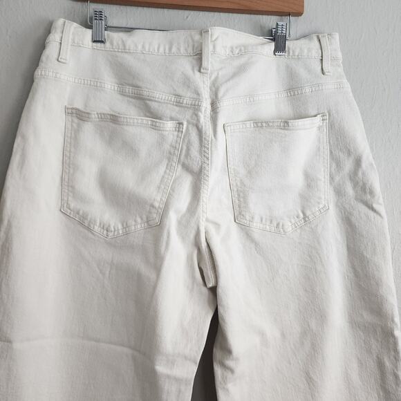 NEW Madewell The Perfect Vintage Wide Leg High Waisted Jean Patch Pocket Ecru - Picture 7 of 10